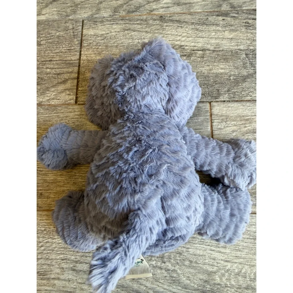 Jellycat London Fuddlewuddle Elephant Plush Stuffed Animal Blue Textured Retired